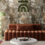 Arte Decors panoramiques Foret des muses behang in kleur Forêt Noyer (97750) - Interieur impressie