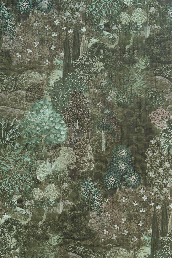 Arte Decors panoramiques Foret des muses behang in kleur Forêt Sauge (97751) - Product close-up
