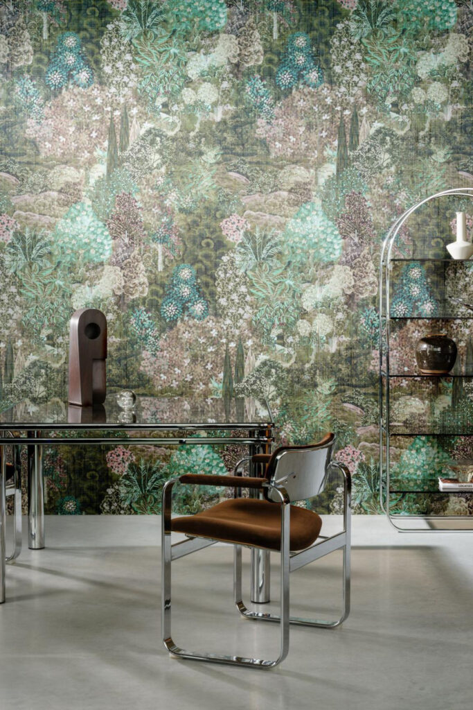 Arte Decors panoramiques Foret des muses behang in kleur Forêt Sauge (97751) - Interieur impressie