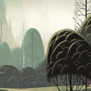 Arte Decors panoramiques Le jardin mystique behang in kleur Fantasy (97550) - Product close-up