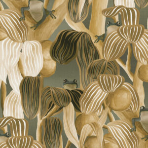 Arte Decors panoramiques Les grenouilles de chavroches behang in kleur Woodwork (97511) - Product close-up