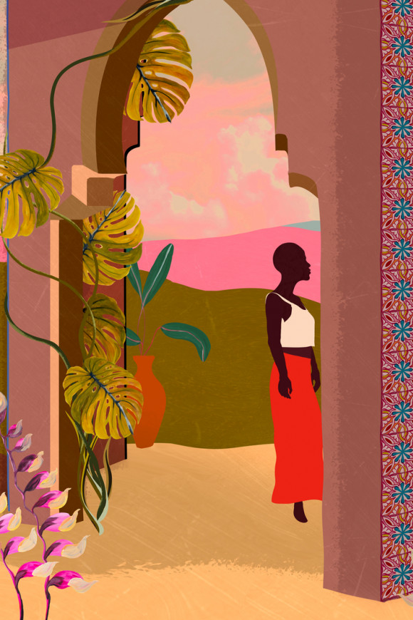 Arte Decors panoramiques Les mysteres de madagascar behang in kleur Marrakech (97530) - Product close-up