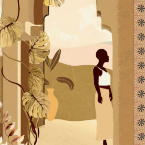 Arte Decors panoramiques Les mysteres de madagascar behang in kleur Dune (97531) - Product close-up