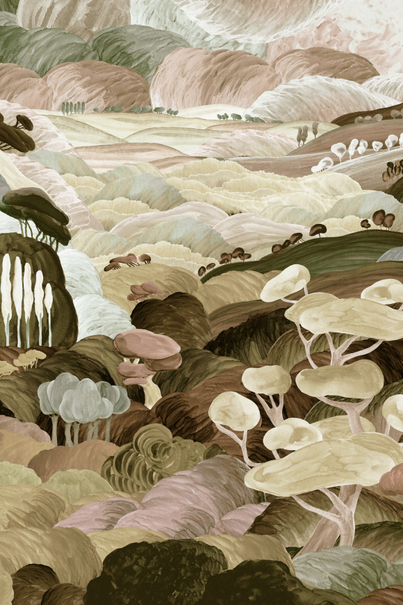 Arte Decors panoramiques Les songes toscans behang in kleur Moorland (97521) - Product close-up