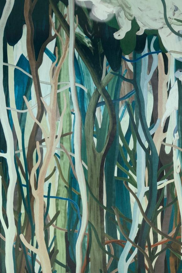 Arte Decors panoramiques Mangrove behang in kleur Blue Root (97740) - Product close-up