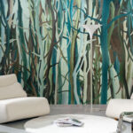 Arte Decors panoramiques Mangrove behang in kleur Blue Root (97740) - Interieur impressie