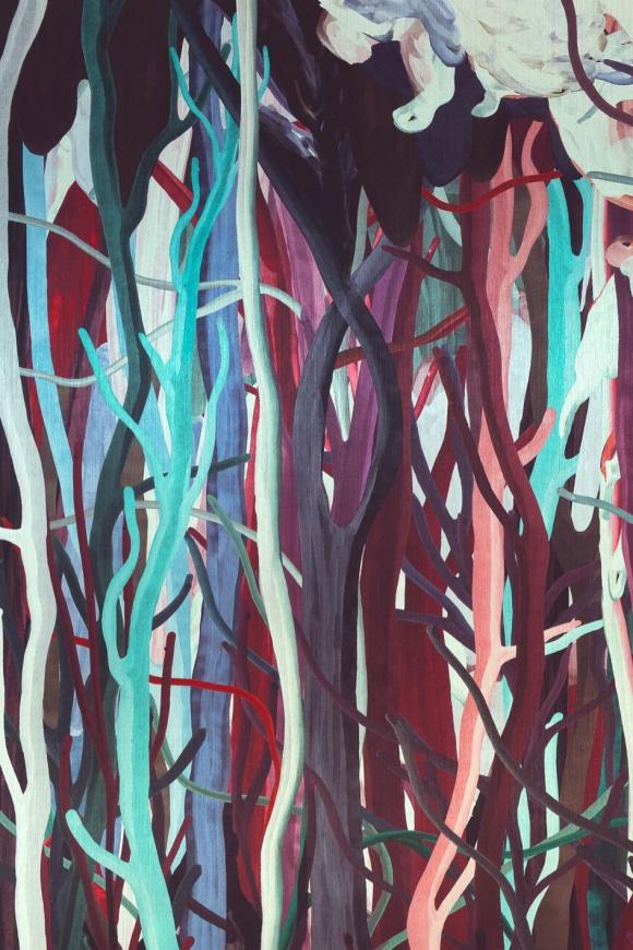 Arte Decors panoramiques Mangrove behang in kleur Beet Root (97741) - Product close-up