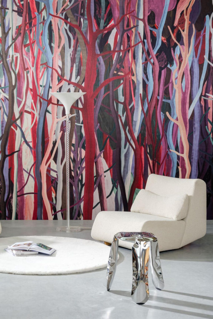 Arte Decors panoramiques Mangrove behang in kleur Beet Root (97741) - Interieur impressie