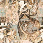 Arte Decors panoramiques Odisha dance behang in kleur Pure Cashmere (97640) - Product close-up