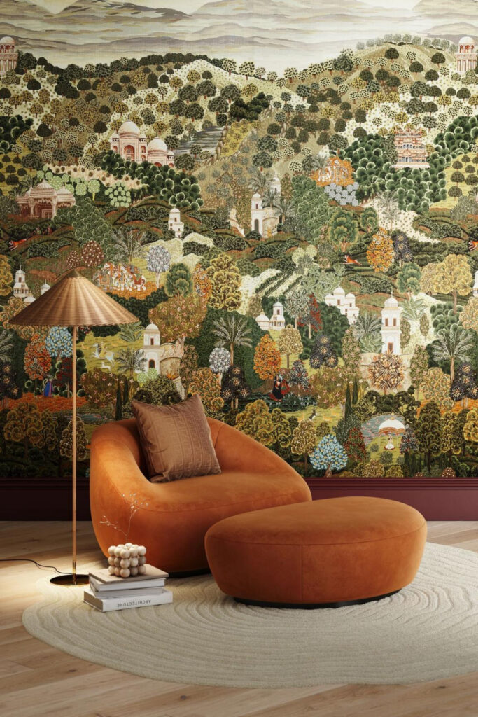 Arte Decors panoramiques Sundara behang in kleur Spring (97811) - Interieur impressie