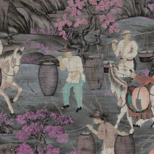 Arte Decors panoramiques Toile de tibet behang in kleur Pink Blossom (97690) - Product close-up