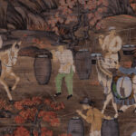 Arte Decors panoramiques Toile de tibet behang in kleur Rust (97691) - Product close-up