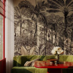 Arte Decors panoramiques Valle de vinales behang in kleur Palmier (97711) - Interieur impressie