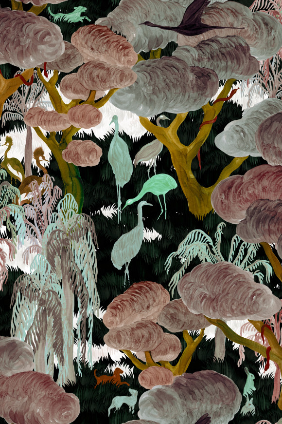 Arte Decors panoramiques Wonderwoods behang in kleur Cinnamon (97540) - Product close-up