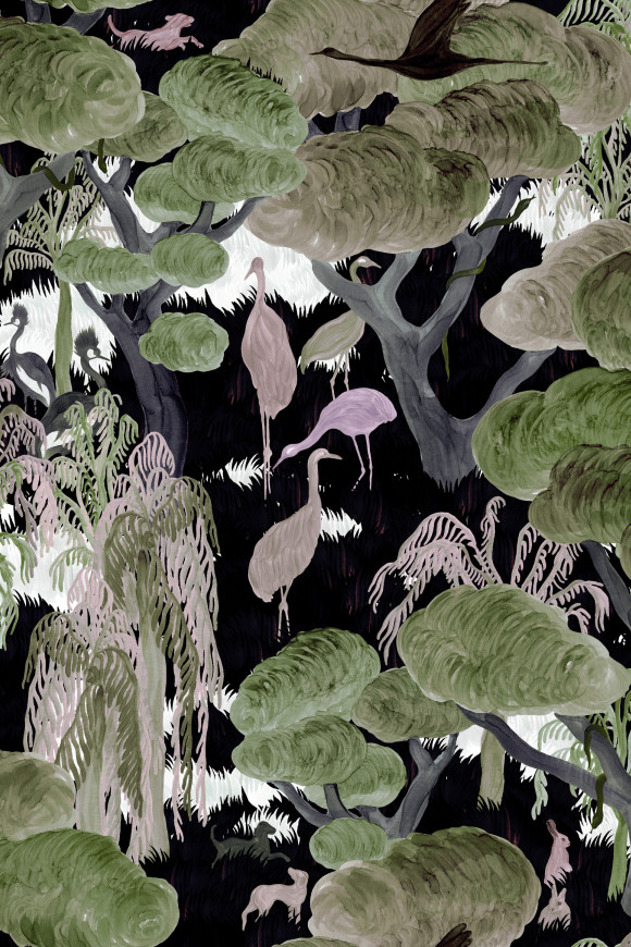 Arte Decors panoramiques Wonderwoods behang in kleur Syringa (97541) - Product close-up