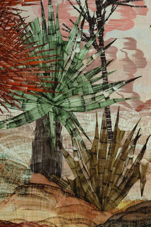 Arte Decors panoramiques Yasuni behang in kleur Rhubarb Flora (97800) - Product close-up