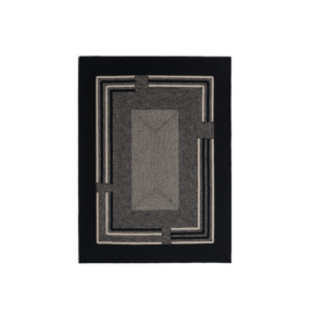 Product weergave van langwerpig zwart outdoor vloerkleed: Elitis-Disco-Black TA-113-80-05