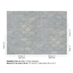 Behang met schelpmotief van Elitis Ecume Calyptra Brume de Perle