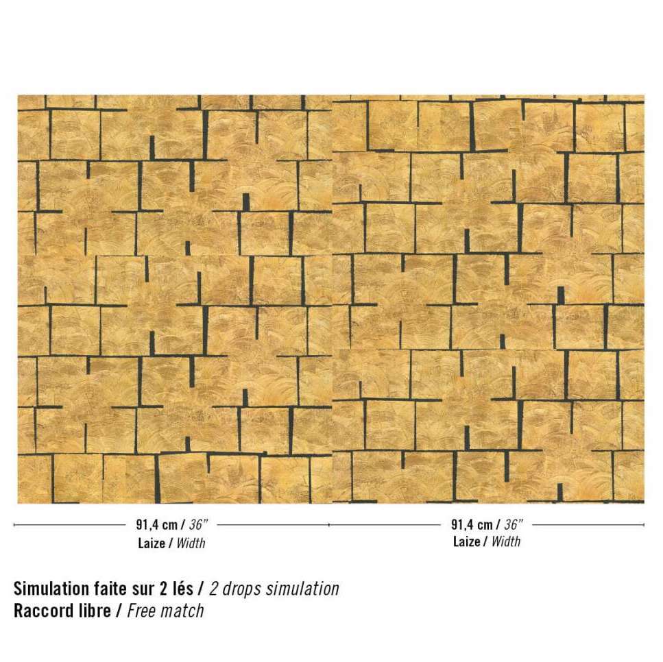 Elitis Mille et une nuit behang in kleurLes ors d'Abalone (RM 1121-91) - Product patroon