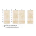 Patroon van het Panorama behang van palmbomen: Elitis Ecume Palmeraie met fijne structuur RM 1123-01