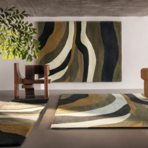 Gestreept vloerkleed Elitis Fuji Matcha TA 142-63-05 interieur weergave