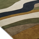 Detail gestreept vloerkleed Elitis Fuji Matcha TA 142-63-05