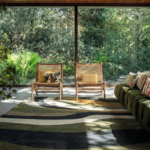 Gestreept vloerkleed Elitis Fuji Matcha TA 142-63-04 interieur weergave