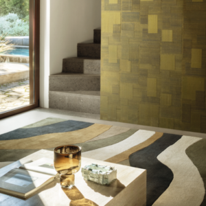 Gestreept vloerkleed Elitis Fuji Matcha TA 142-63-05 interieur weergave