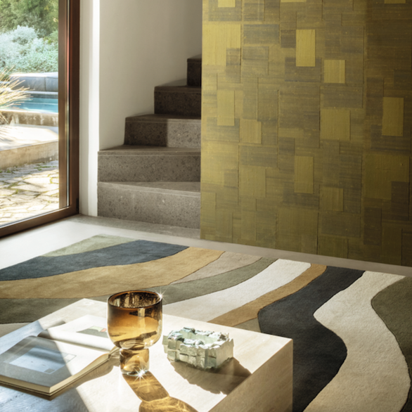 Gestreept vloerkleed Elitis Fuji Matcha TA 142-63-05 interieur weergave