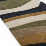 Detail gestreept vloerkleed Elitis Fuji Matcha TA 142-63-05