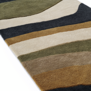 Detail gestreept vloerkleed Elitis Fuji Matcha TA 142-63-05