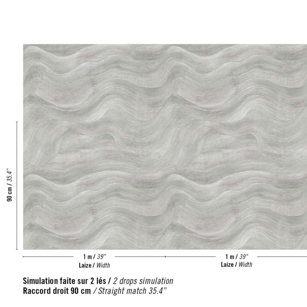 Elitis Lanzarote Calero metal VP 1029-92 Filament d'argent patroon