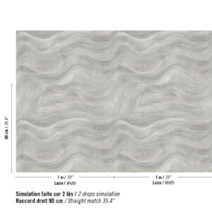 Elitis Lanzarote Calero metal VP 1029-92 Filament d'argent patroon