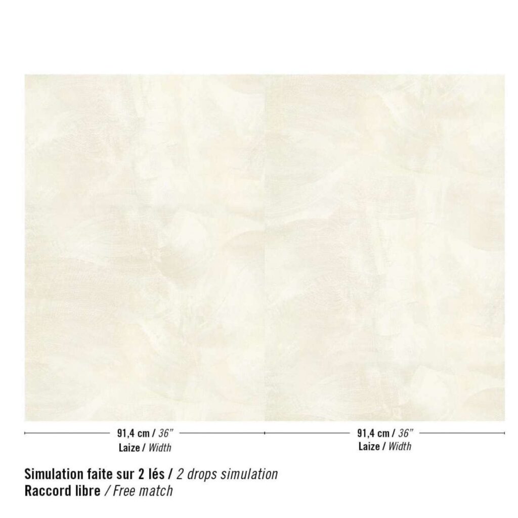 Elitis Lithos behang in kleur Écume d'Amphitrite RM 1119-01) - Product Patroon