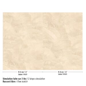 Elitis Lithos behang in kleur Voile de Lorelei (RM 1119-05) - Product patroon