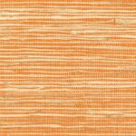 Detail van het oranje Marr Arrowroot behang van Elitis, behang met een grove natuurlijke structuur