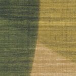 Ova Prima van Elitis: een panorama met bewegende cirkels in groen en beige