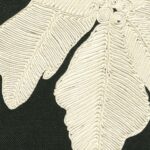 Panorama behang met een handgeborduurde boom in zwart met linnen: Eitis Asvata RM 1114-80