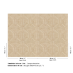 Muur met het handgemaakt beige raffia behang Elitis Alfabet RM 1108-02 patroon