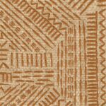 Handgemaakt roest rood raffia behang Elitis Origine Alfabet RM 1113-35