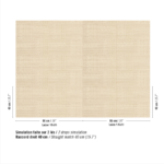 Behang met een geborduurd blokpatroon in beige: Elitis Origine Shibui RM 1124-02