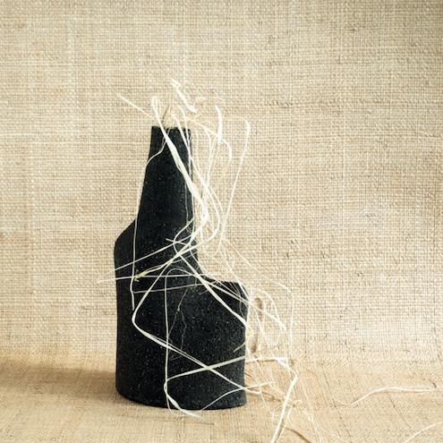 weefsel van het beige raffia behang Elitis Cesteria RM 1017-03