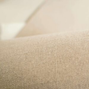 Detail van het linnen behang Elitis Origine Innocent in linnen kleur