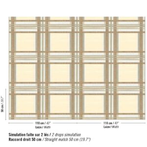 Elitis Pamir Shiraz RM 1126-01 Éclat d'ivoire behang patroon