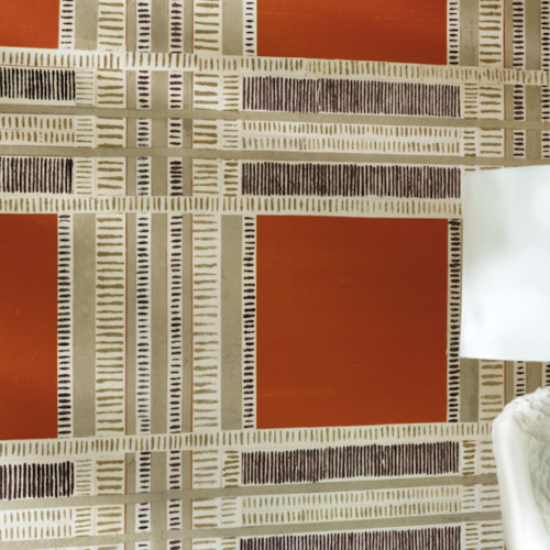 Elitis Pamir Shiraz RM 1126-35 Un carré recomposé interieur impressie