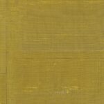 Goud zijdebehang met een 3D blokpatroon Van Elitis Pamir Transgression