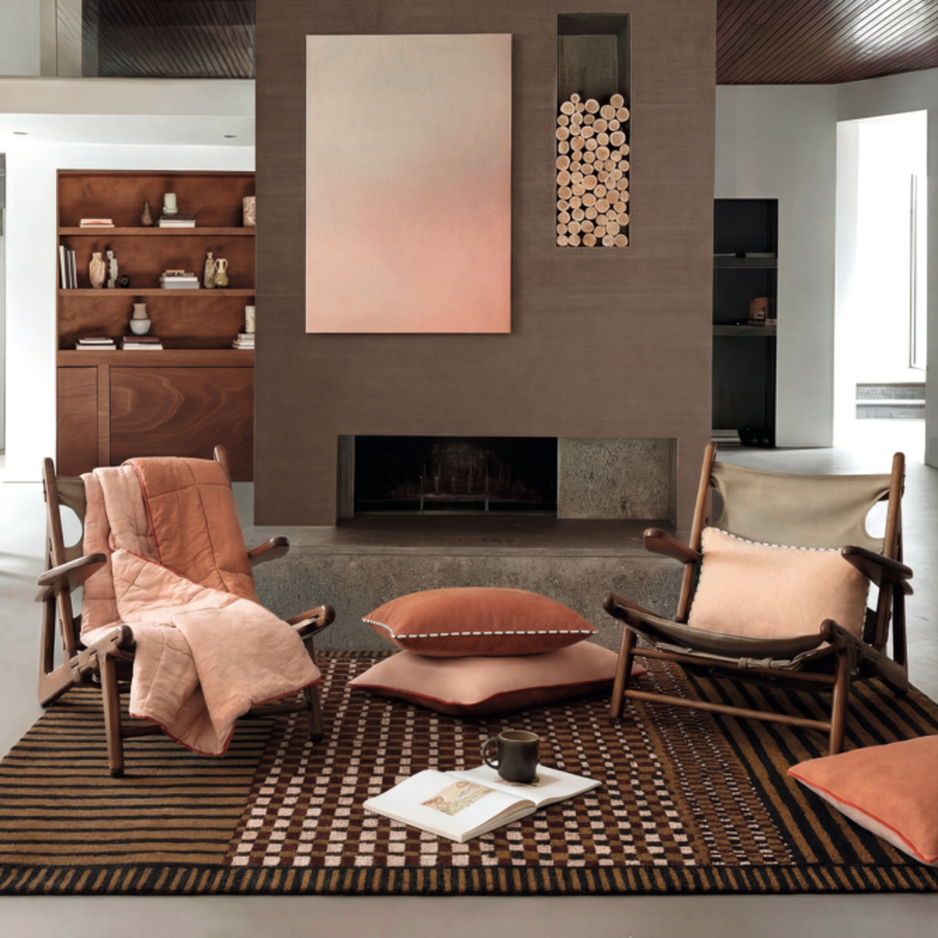 Interieur met het vloerkleed Elitis Sento TA 143-74- 04