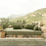 Outdoor vloerkleed Kalahari Matcha van Elitis TA 140-65-10 buiten weergave