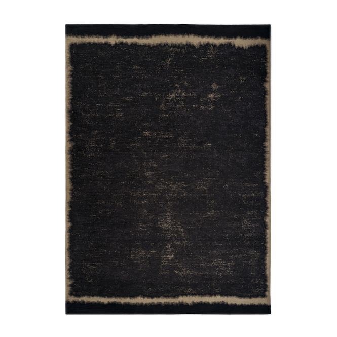 Product weergave van een zwart Outdoor vloerkleed Kalahari Minuit van Elitis TA 140-80-10