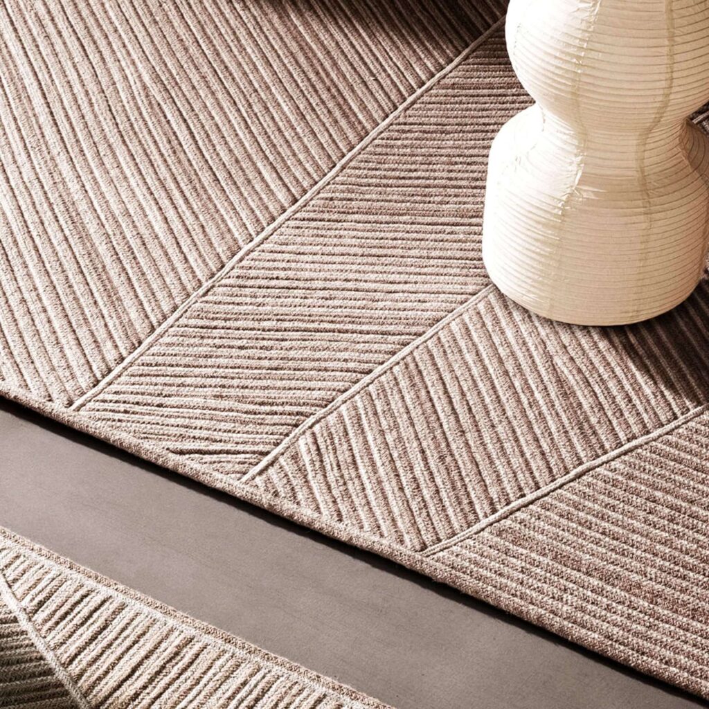 Detail van vloerkleed Elitis Zen Craie TA 144-03-04